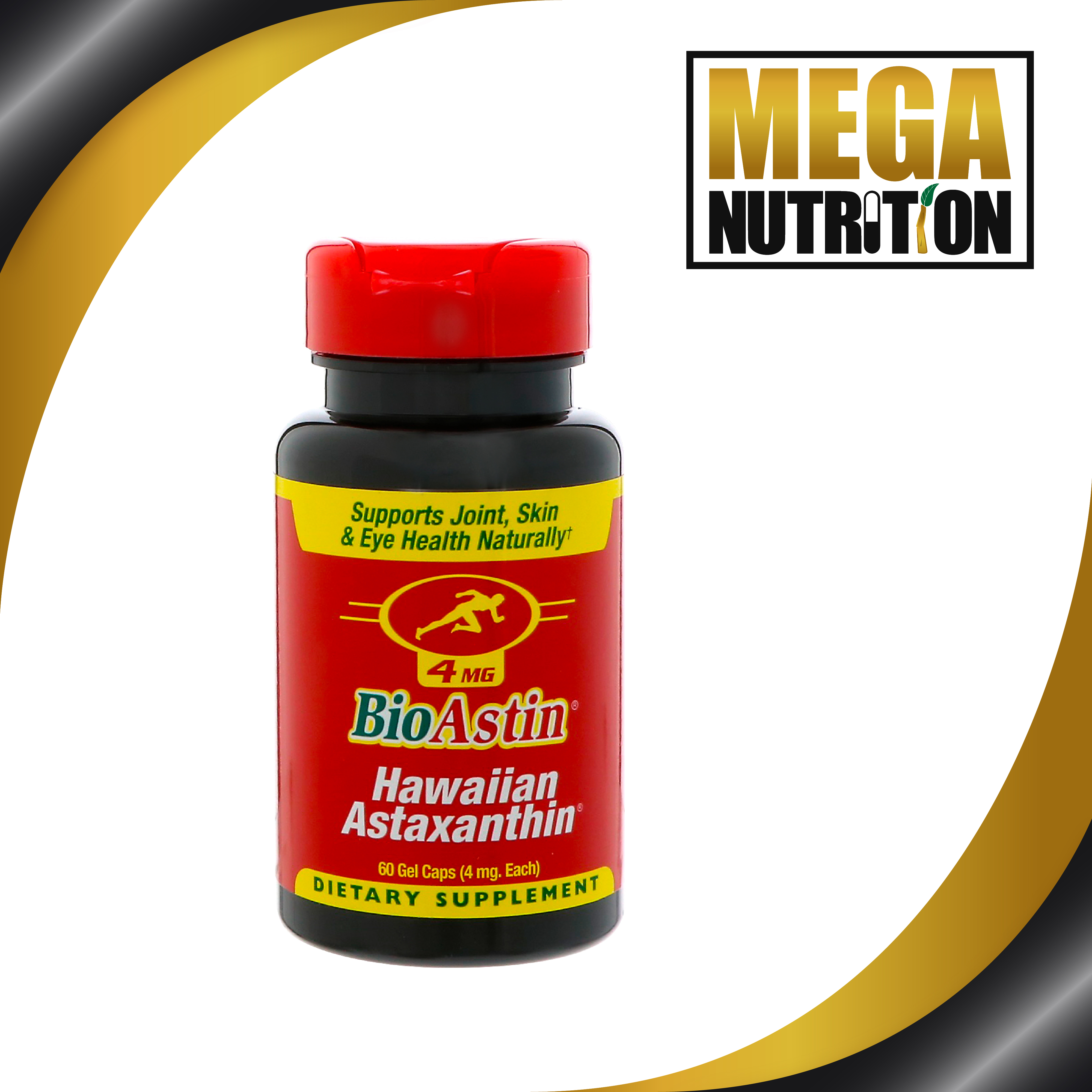 Nutrex BioAstin Hawaiian Astaxanthin 4mg 60 Gel Caps Supports Joints ...